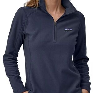 Patagonia Navy Micro D Fleece Quarter Zip Pullover